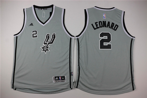 NBA Youth San Antonio Spurs #2 Leonard grey Game Nike Jerseys->youth nba jersey->Youth Jersey